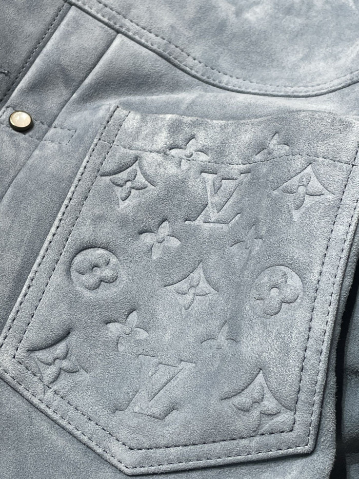 NIGO Louis Vuitton Suede Leather Type II Trucker Jacket #nigo333592
