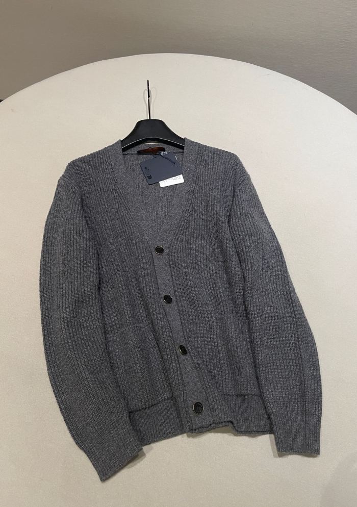 NIGO Louis Vuitton Embroidered Signature Cashmere Cardigan #nigo333607
