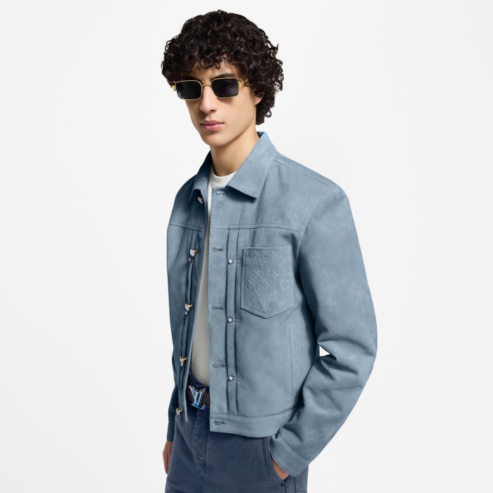 NIGO Louis Vuitton Suede Leather Type II Trucker Jacket #nigo333592