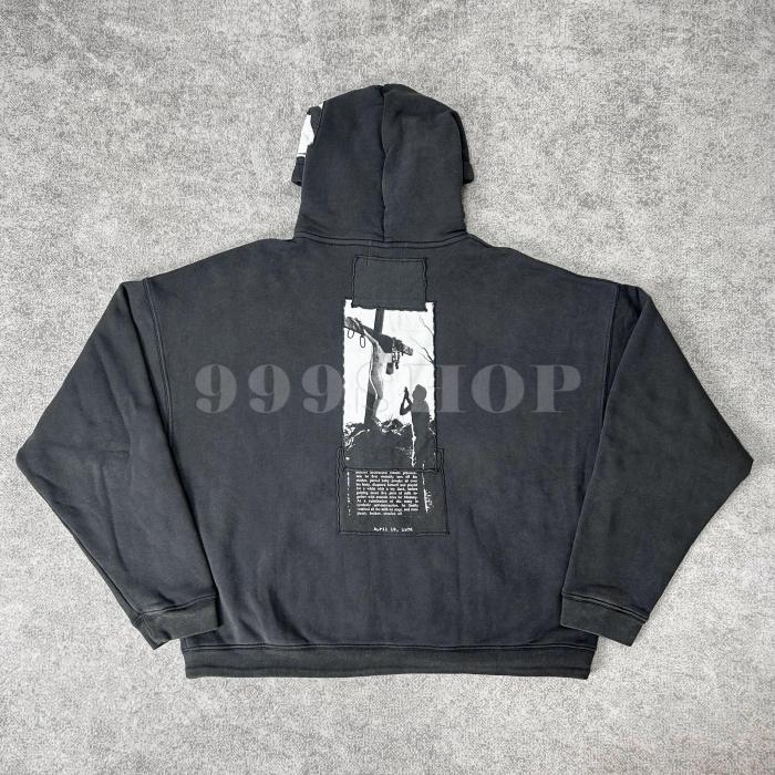 NIGO Enfants Riches Deprimes Nun Distressed Washed Zip Hoodie Sweatshirt #nigo #nigo333686