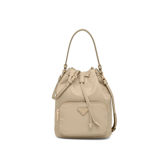 NIGO Prada Duet Recycled Nylon Bucket Bag Drawstring Closure Shoulder Bag #nigo332667