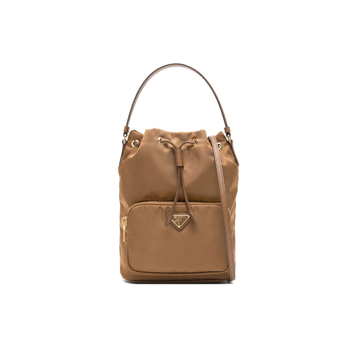 NIGO Prada Duet Recycled Nylon Bucket Bag Drawstring Closure Shoulder Bag #nigo332667