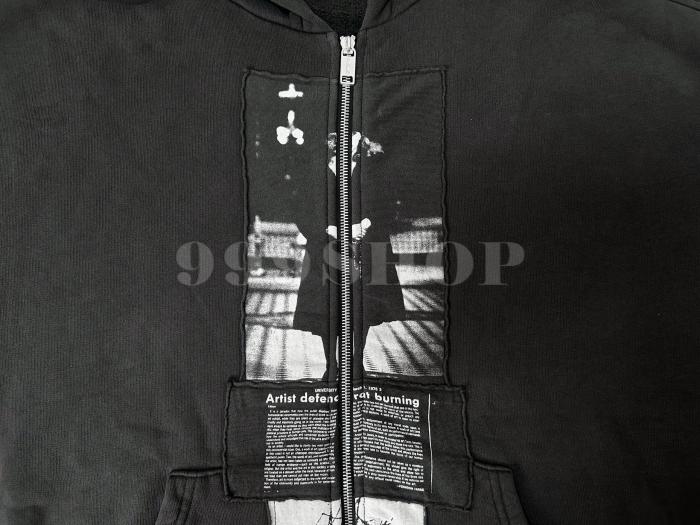 NIGO Enfants Riches Deprimes Nun Distressed Washed Zip Hoodie Sweatshirt #nigo #nigo333686