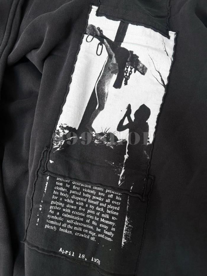 NIGO Enfants Riches Deprimes Nun Distressed Washed Zip Hoodie Sweatshirt #nigo #nigo333686