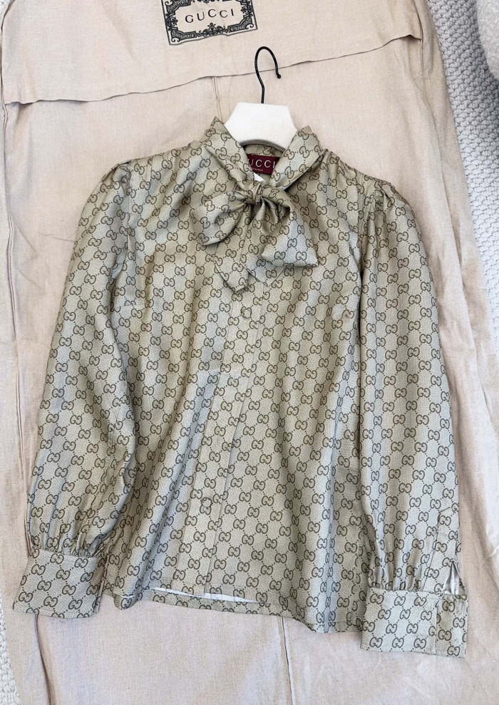 NIGO Gucci Women's Silk Ribbon Shirt #nigo333631