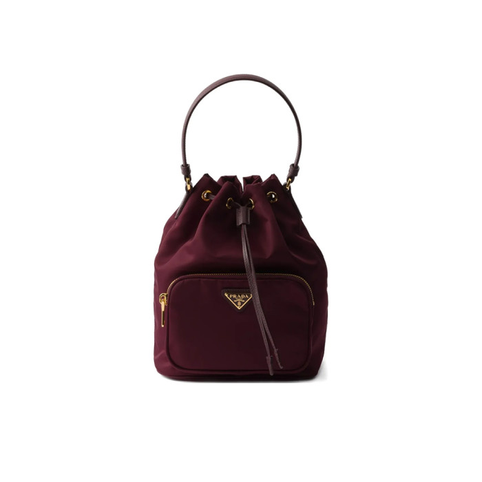 NIGO Prada Duet Recycled Nylon Bucket Bag Drawstring Closure Shoulder Bag #nigo332667