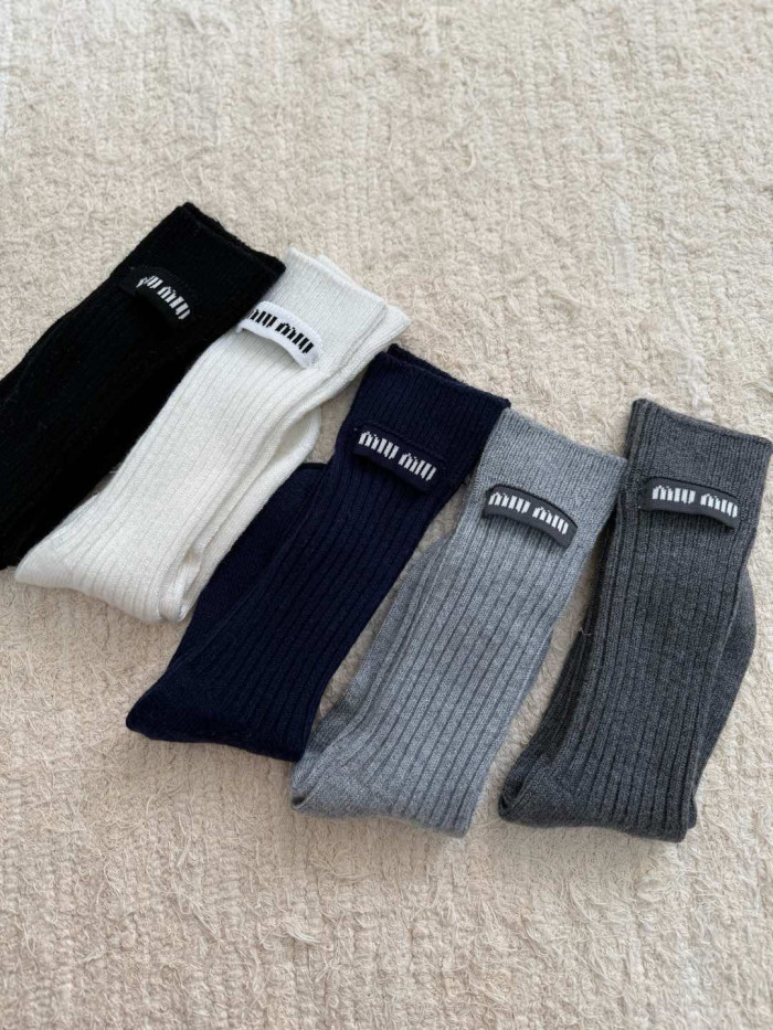 NIGO MiuMiu Wool Label Mid-calf Socks #nigo333706