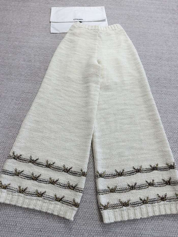 NIGO Chanel 25A Gold Thread Wide Leg Pants #nigo333711