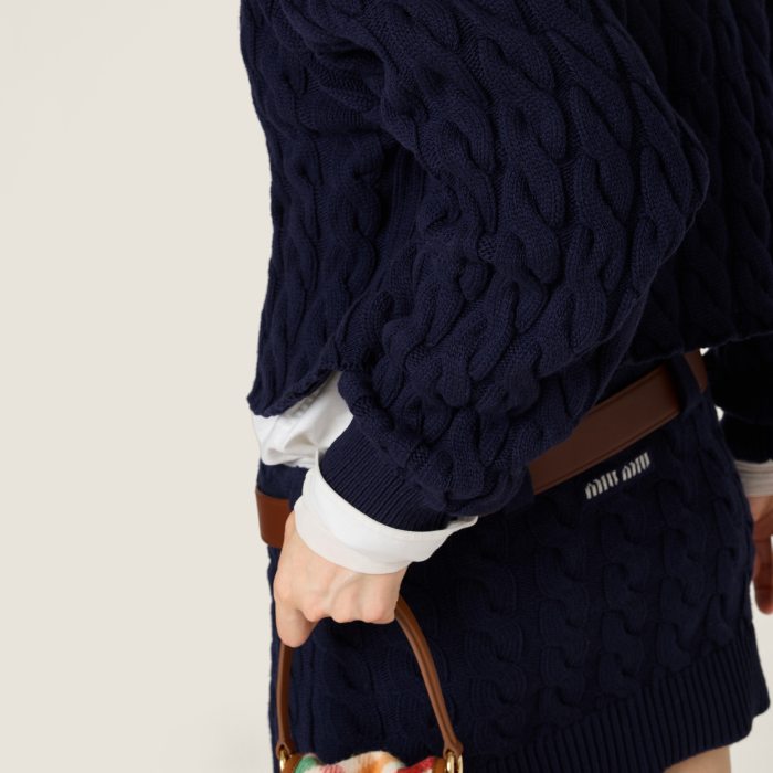 NIGO MiuMiu Blue Wool Sweater Skirt #nigo333760
