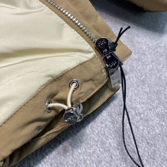 NIGO Prada Brown Down Filled Technical Puffer Jacket #nigo333729