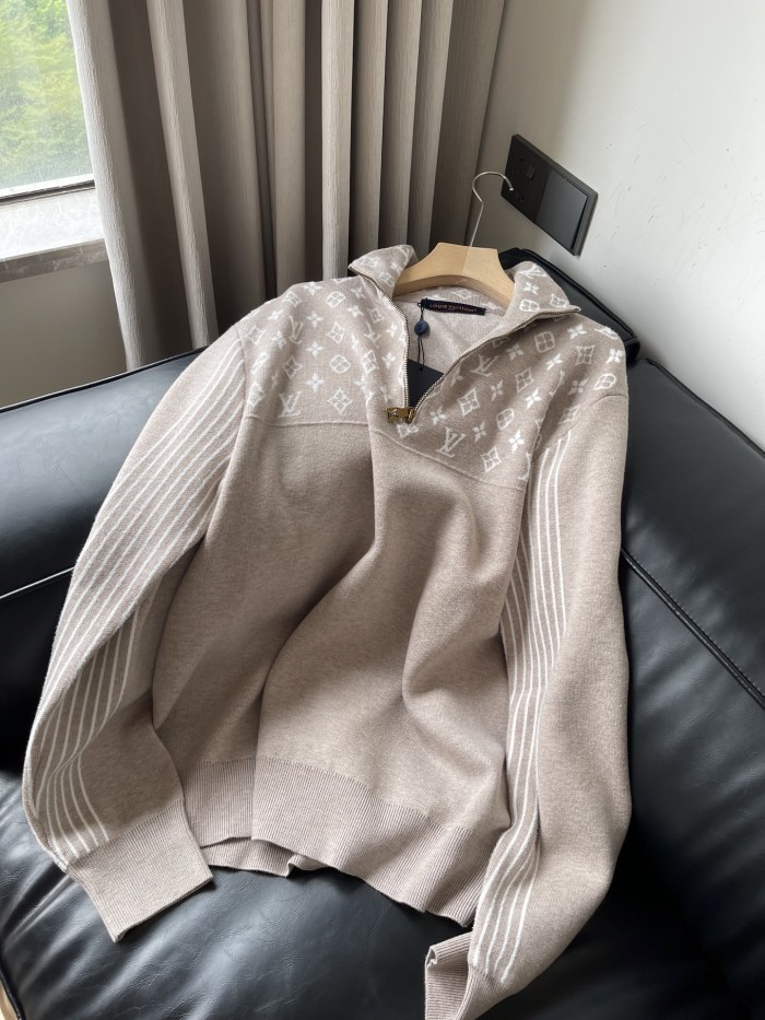 NIGO Louis Vuitton Ribbed Wool Half-Zip Pullove #nigo333703