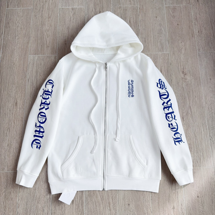 NIGO Chrome hearts Sanskrit Letter Logo Zipper Hooded Sweatshirt #nigo333725