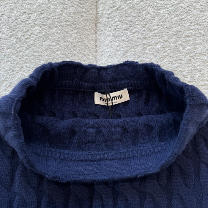 NIGO MiuMiu Blue Wool Sweater Skirt #nigo333760