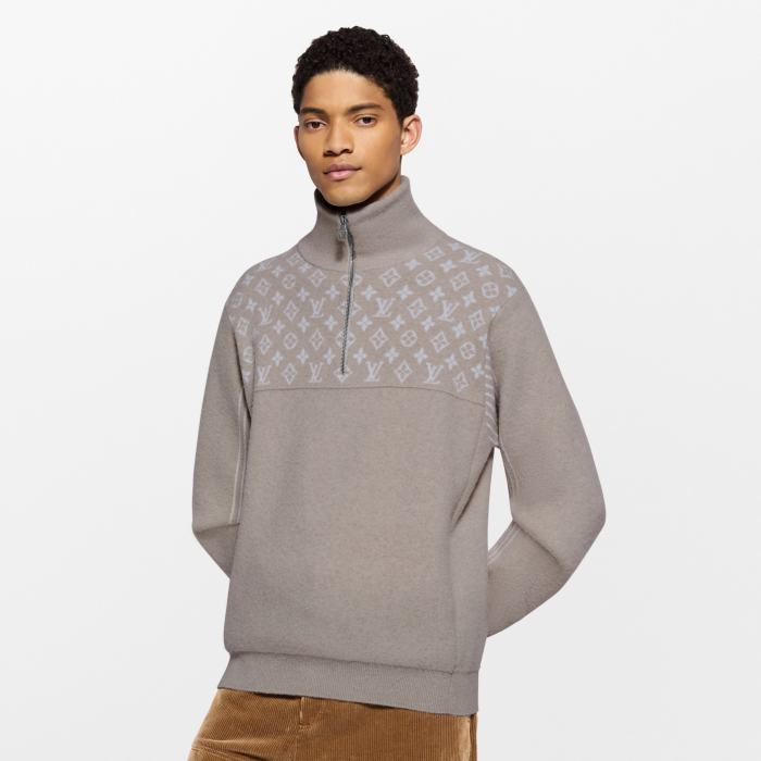 NIGO Louis Vuitton Ribbed Wool Half-Zip Pullove #nigo333703