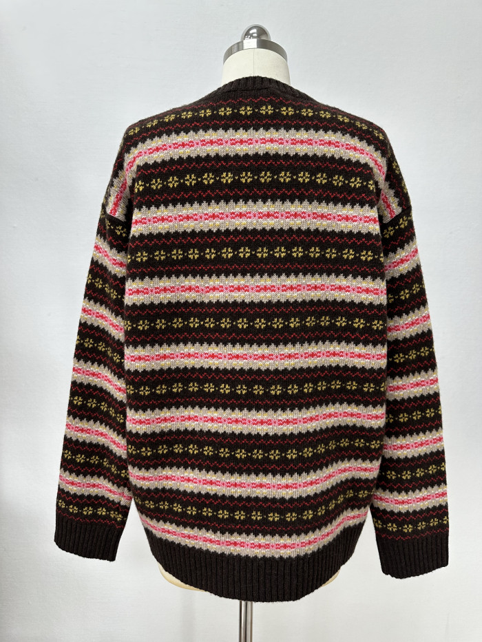NIGO MiuMiu Dark Brown Wool Crew Neck Sweater #nigo333710
