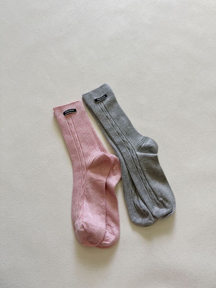 NIGO MiuMiu Sequined Wool Socks #nigo333707