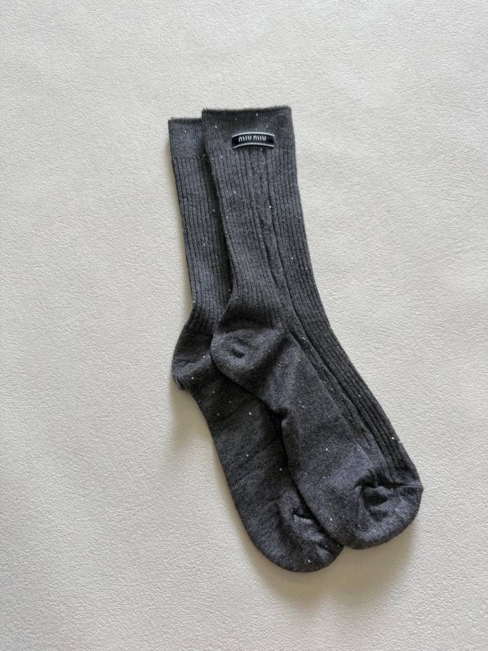 NIGO MiuMiu Sequined Wool Socks #nigo333707