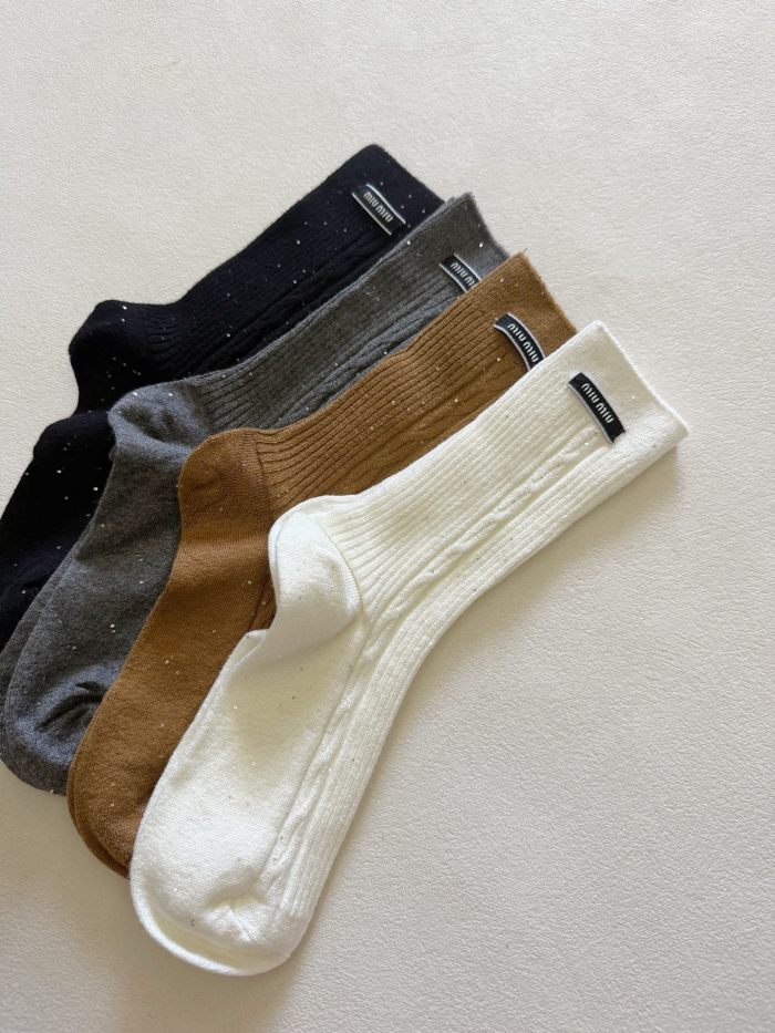 NIGO MiuMiu Sequined Wool Socks #nigo333707