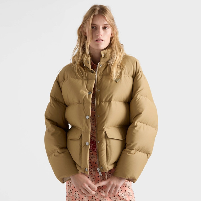 NIGO Prada Brown Down Filled Technical Puffer Jacket #nigo333729