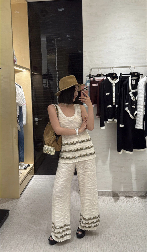 NIGO Chanel 25A Gold Thread Wide Leg Pants #nigo333711