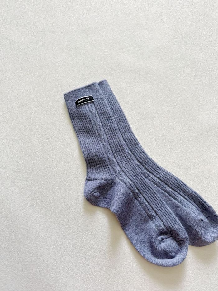 NIGO MiuMiu Sequined Wool Socks #nigo333707