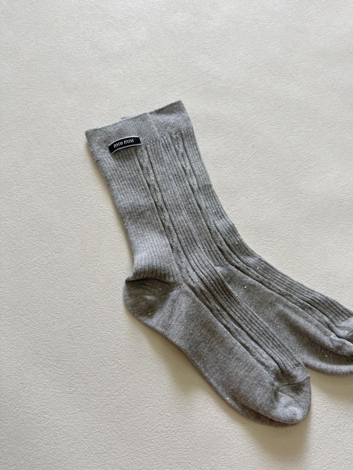NIGO MiuMiu Sequined Wool Socks #nigo333707