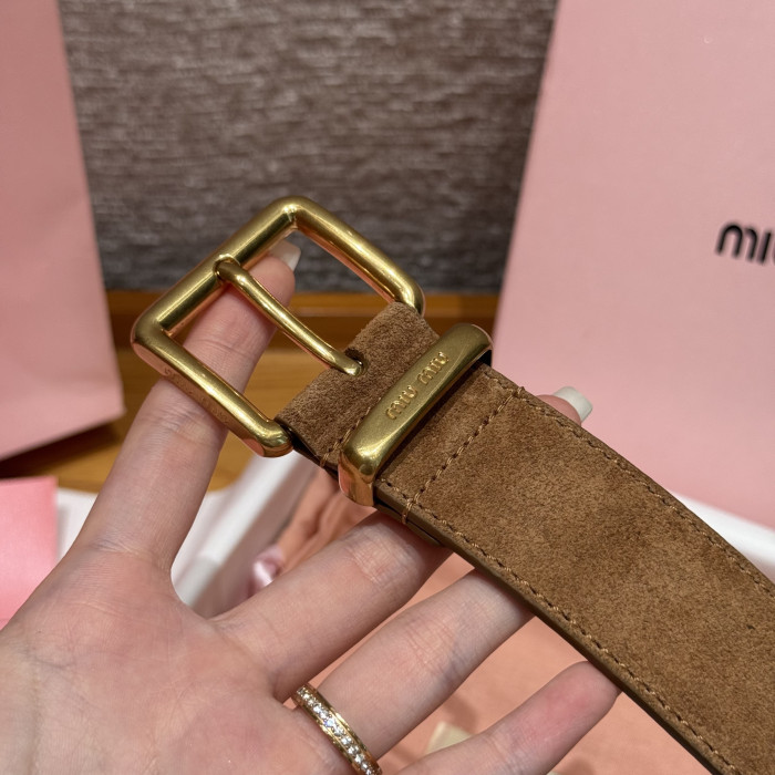 NIGO MiuMiu Oak Suede Belt #nigo333714
