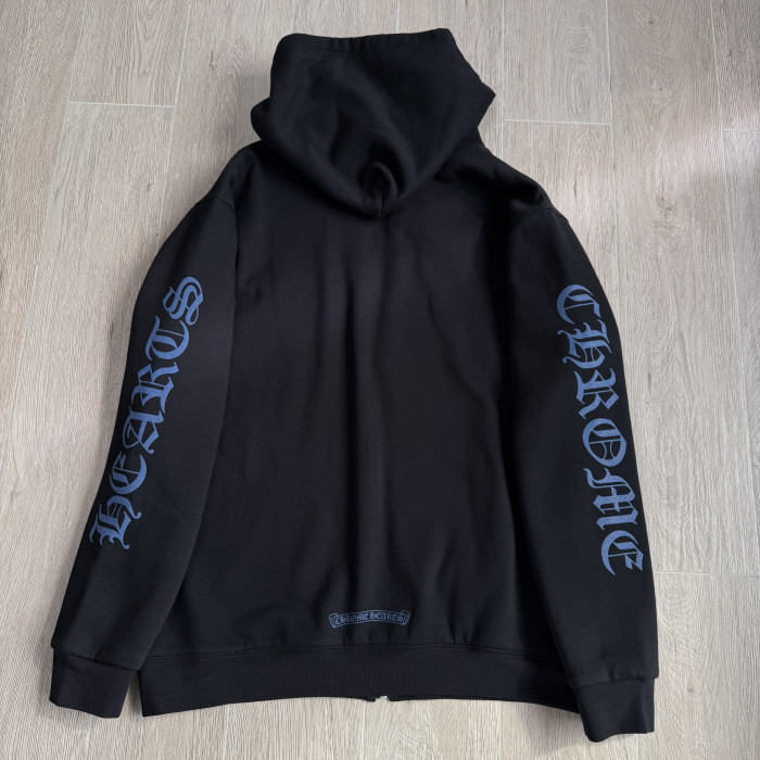 NIGO Chrome hearts Sanskrit Letter Logo Zipper Hooded Sweatshirt #nigo333725