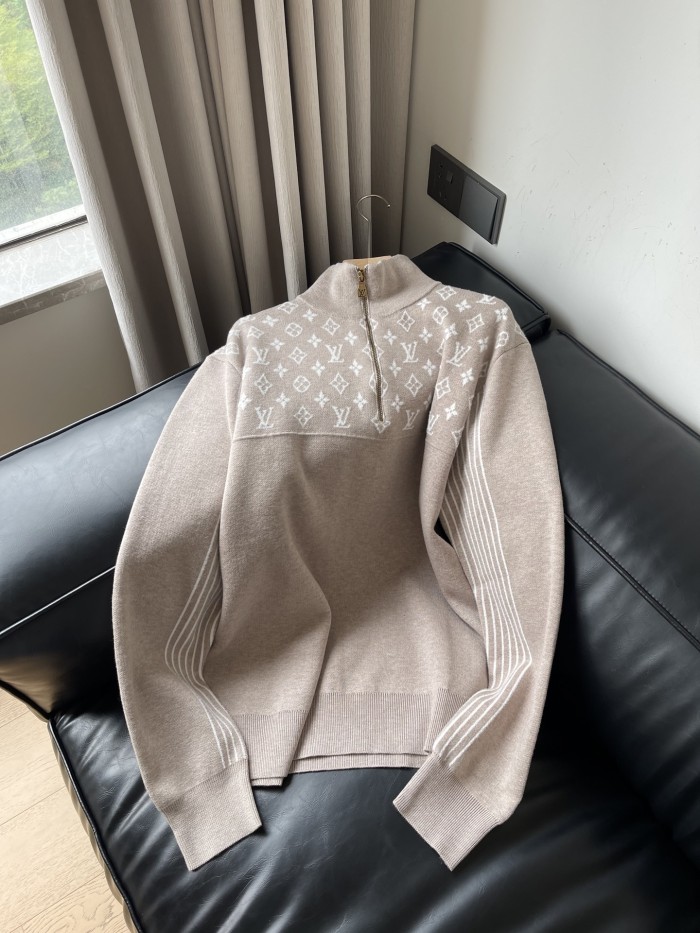 NIGO Louis Vuitton Ribbed Wool Half-Zip Pullove #nigo333703