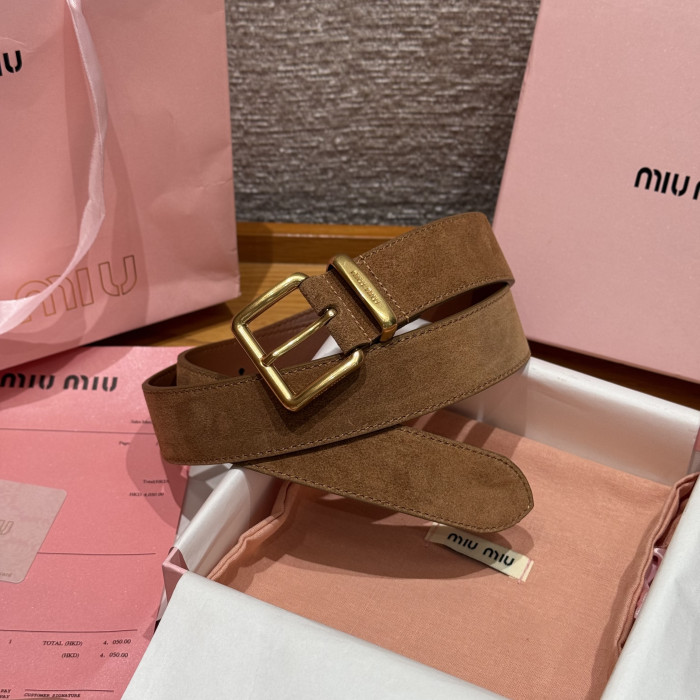 NIGO MiuMiu Oak Suede Belt #nigo333714