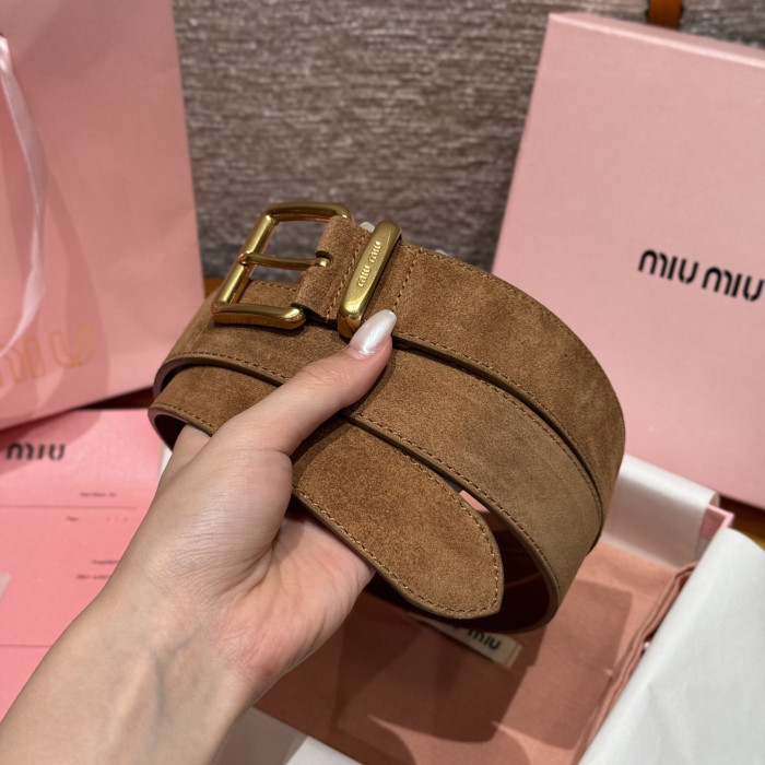 NIGO MiuMiu Oak Suede Belt #nigo333714