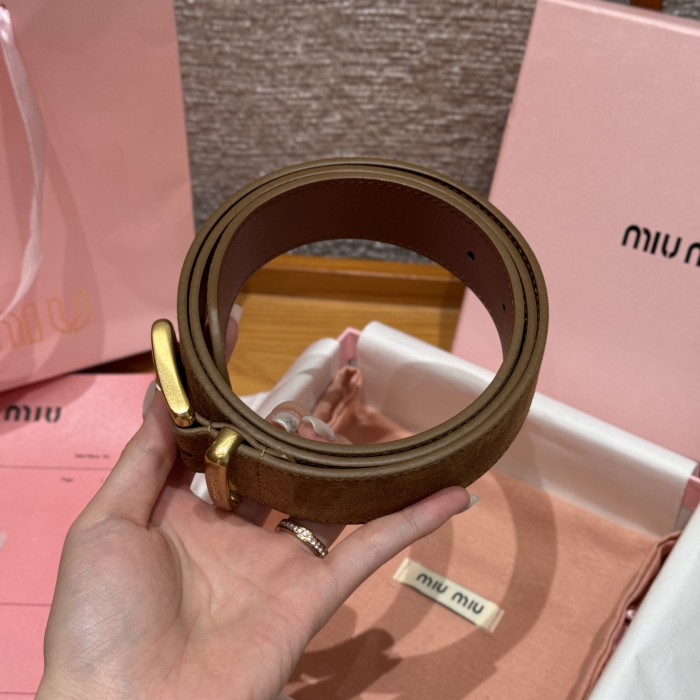 NIGO MiuMiu Oak Suede Belt #nigo333714