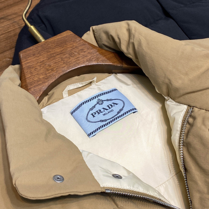 NIGO Prada Brown Down Filled Technical Puffer Jacket #nigo333729