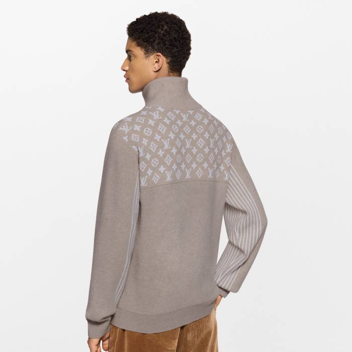 NIGO Louis Vuitton Ribbed Wool Half-Zip Pullove #nigo333703