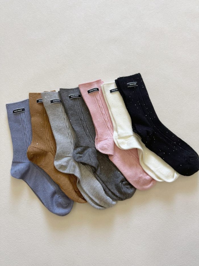 NIGO MiuMiu Sequined Wool Socks #nigo333707