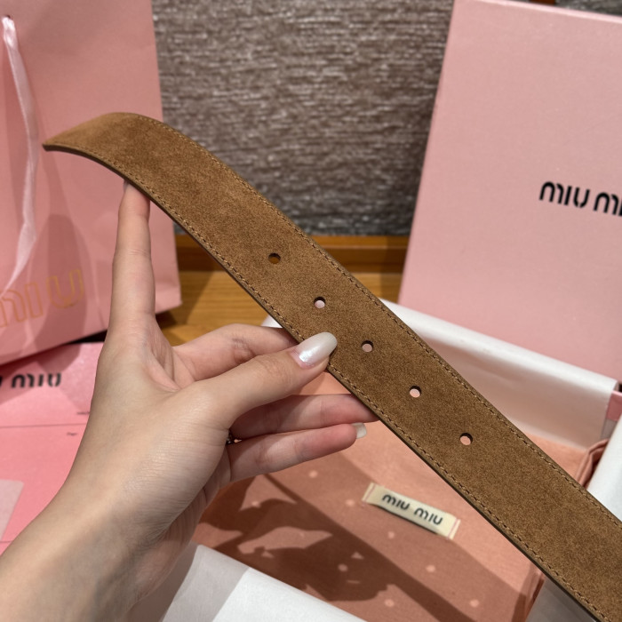 NIGO MiuMiu Oak Suede Belt #nigo333714