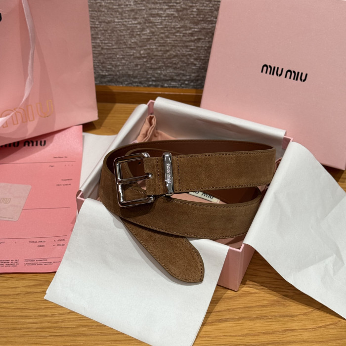 NIGO MiuMiu Oak Suede Belt #nigo333714