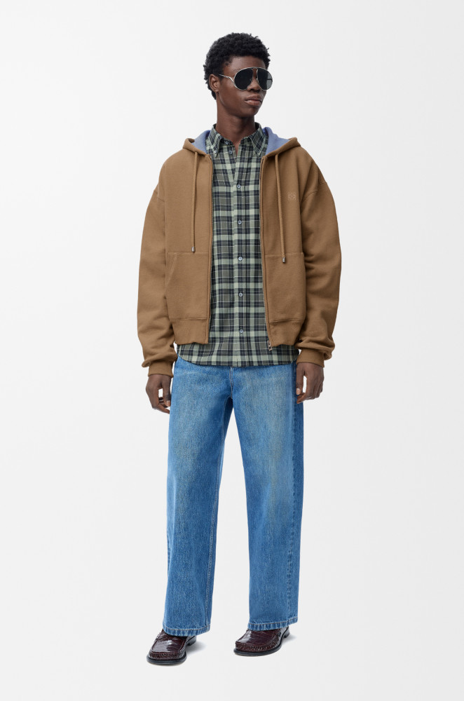 NIGO Loewe Zip-up Hoodie in Cotton Beige #nigo333808