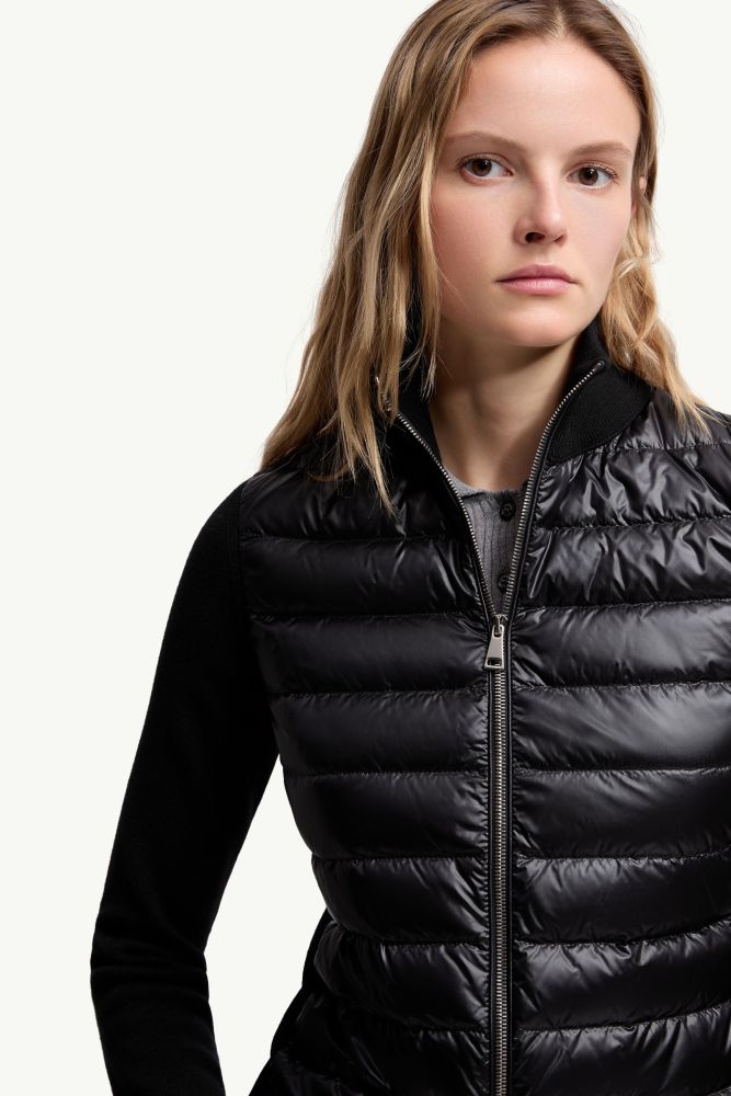 NIGO Moncler Cardigan Women's Ski Solid Color Snow Mountain Stand Collar Wool Goose Down Down Jacket#nigo333081