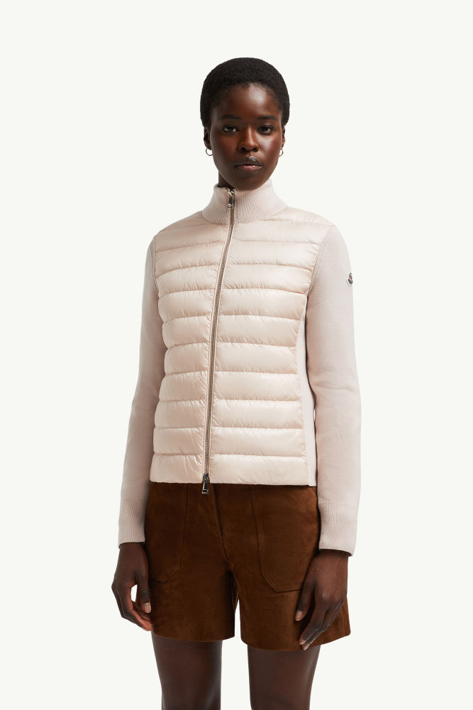 NIGO Moncler Cardigan Women's Ski Solid Color Snow Mountain Stand Collar Wool Goose Down Down Jacket#nigo333081
