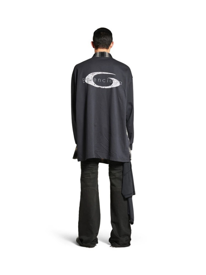 NIGO Balenciaga Men's Hybrid Overshirt in Blackgrey #nigo333811