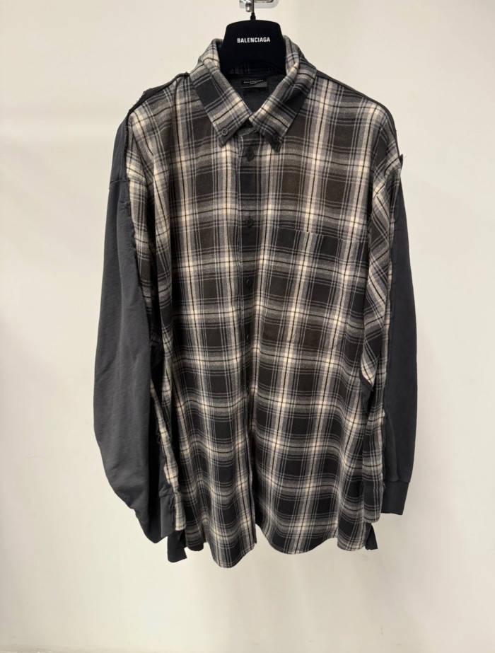 NIGO Balenciaga Men's Hybrid Overshirt in Blackgrey #nigo333811