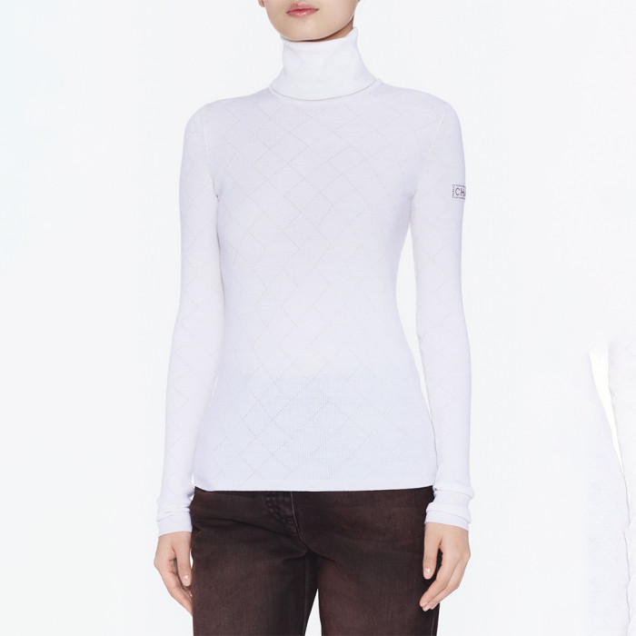 NIGO Chanel Turtleneck Pullove Sequined Wool Black Gold Silve #nigo333816