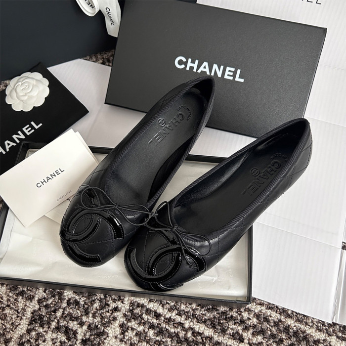NIGO Chanel Lambskin Cambon Quilted Ballerina Flats #nigo310355