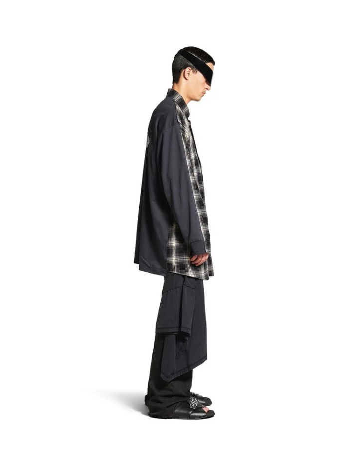 NIGO Balenciaga Men's Hybrid Overshirt in Blackgrey #nigo333811