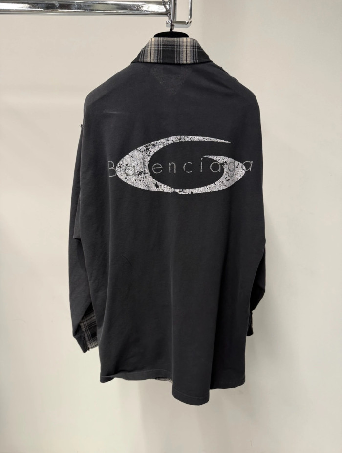 NIGO Balenciaga Men's Hybrid Overshirt in Blackgrey #nigo333811