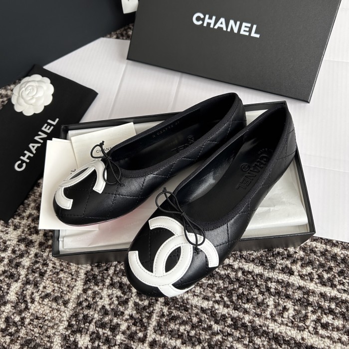 NIGO Chanel Lambskin Cambon Quilted Ballerina Flats #nigo310355