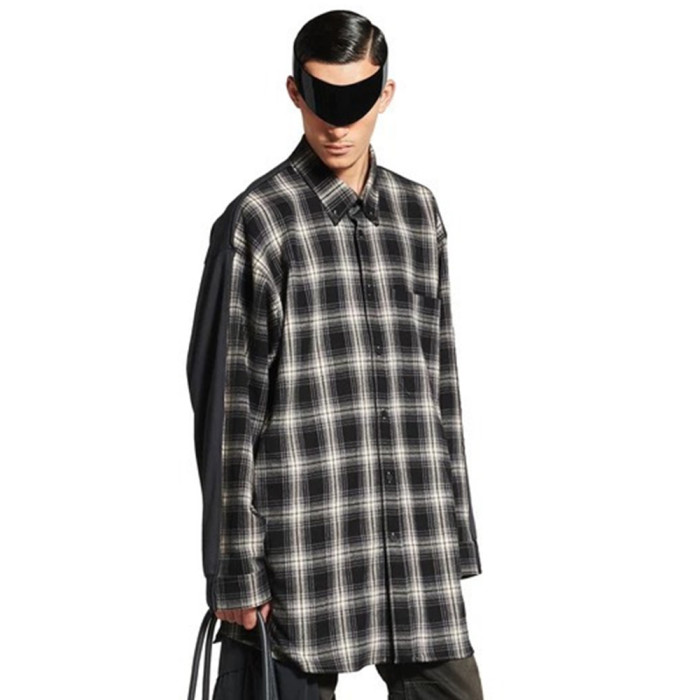NIGO Balenciaga Men's Hybrid Overshirt in Blackgrey #nigo333811