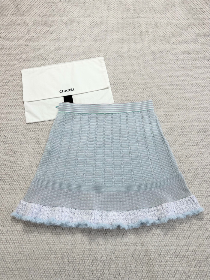 NIGO Chanel Cardigan Cashmere Short Skirt Cotton Feathers #nigo333933