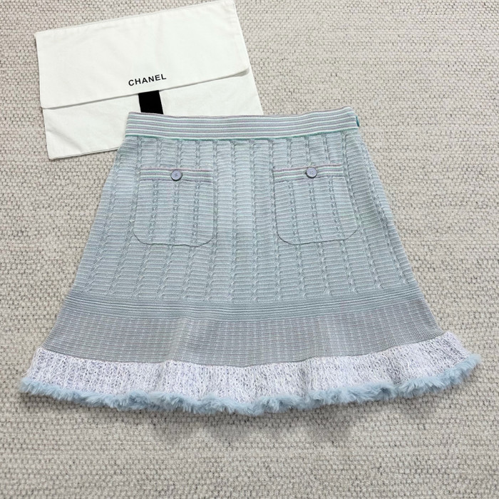NIGO Chanel Cardigan Cashmere Short Skirt Cotton Feathers #nigo333933